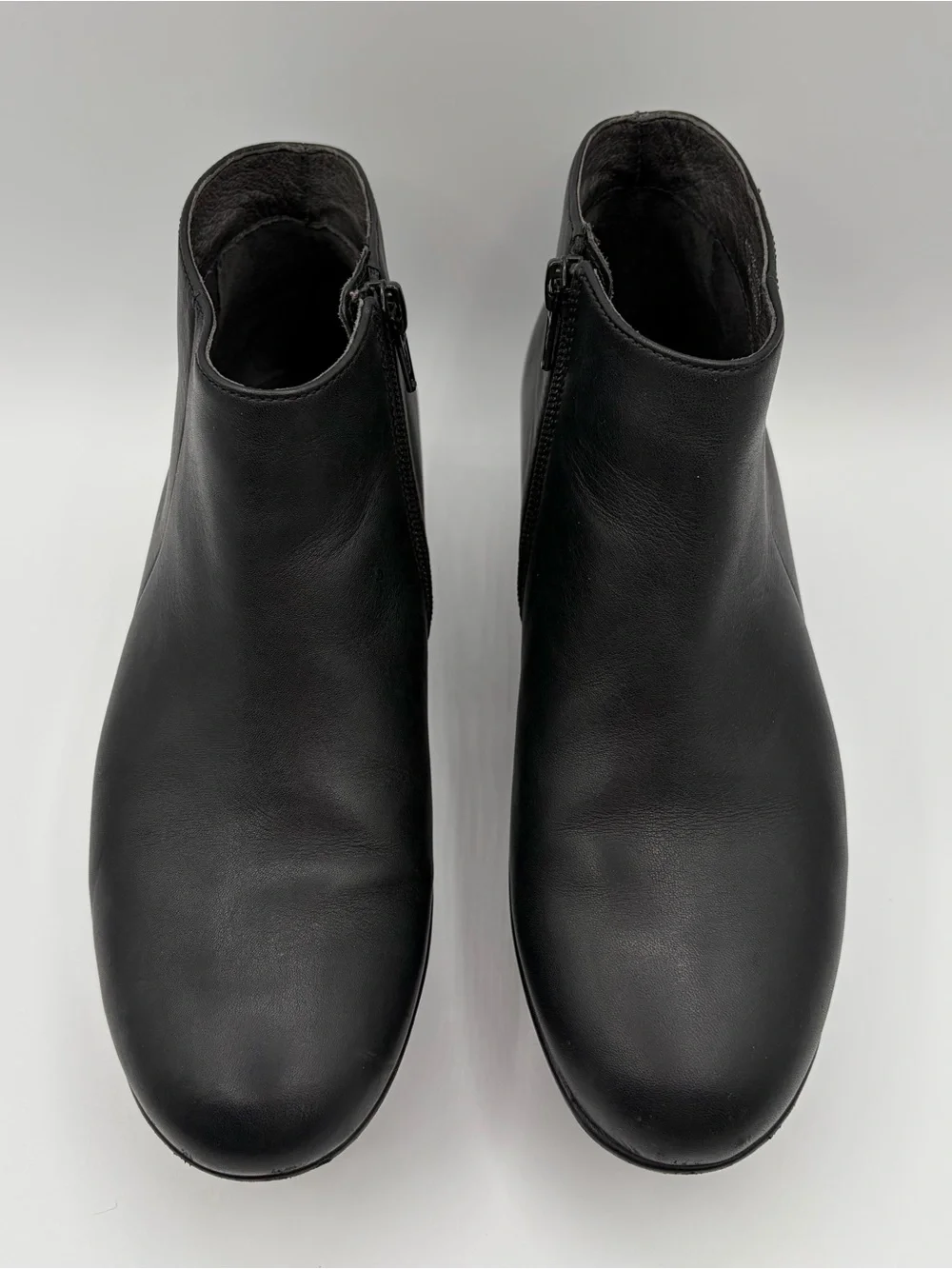 Camper Laika Platform Bootie Black Leather Size 9 EU 39 Ankle Side Zip